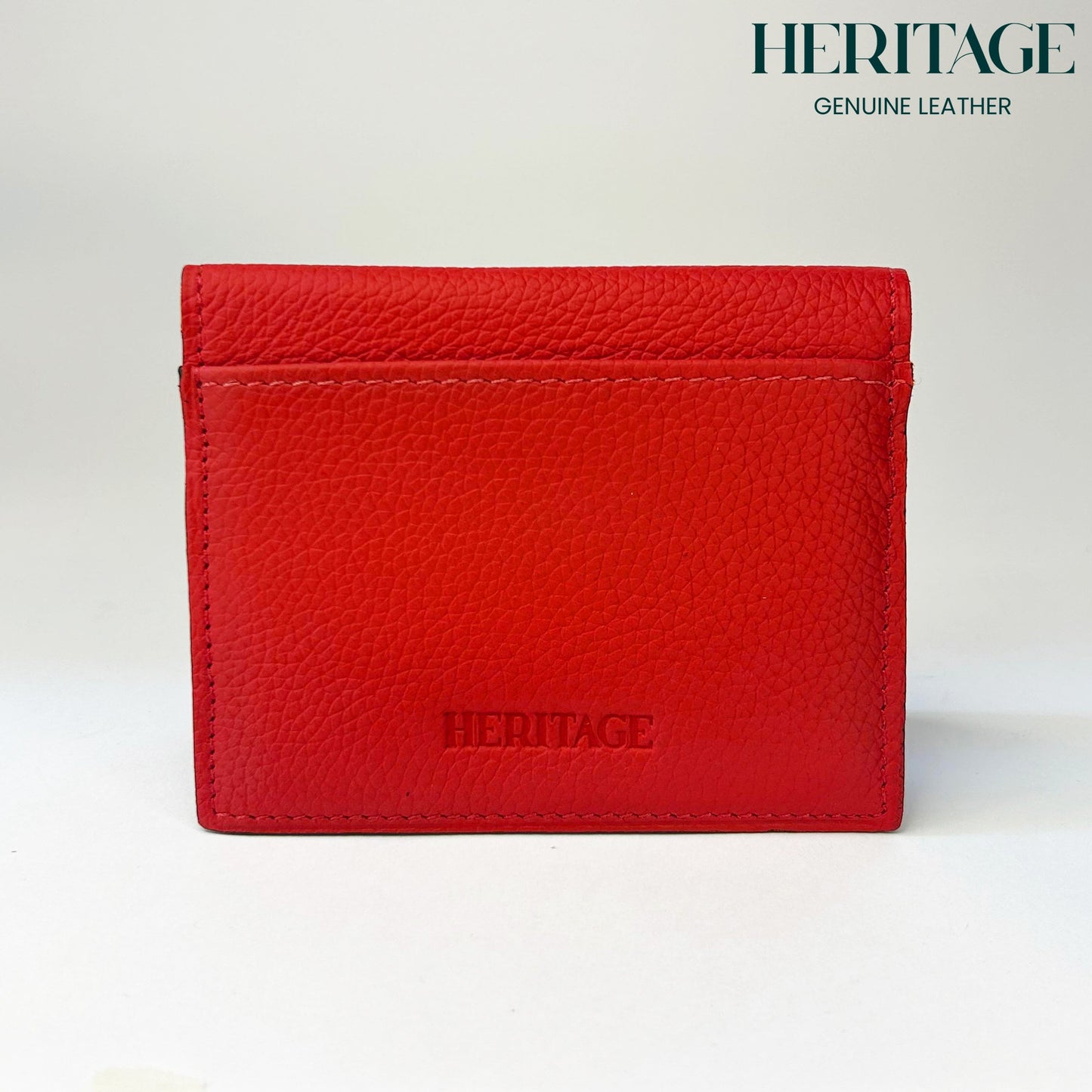 Billetera Atlas Cuero Granulado Rojo Heritage