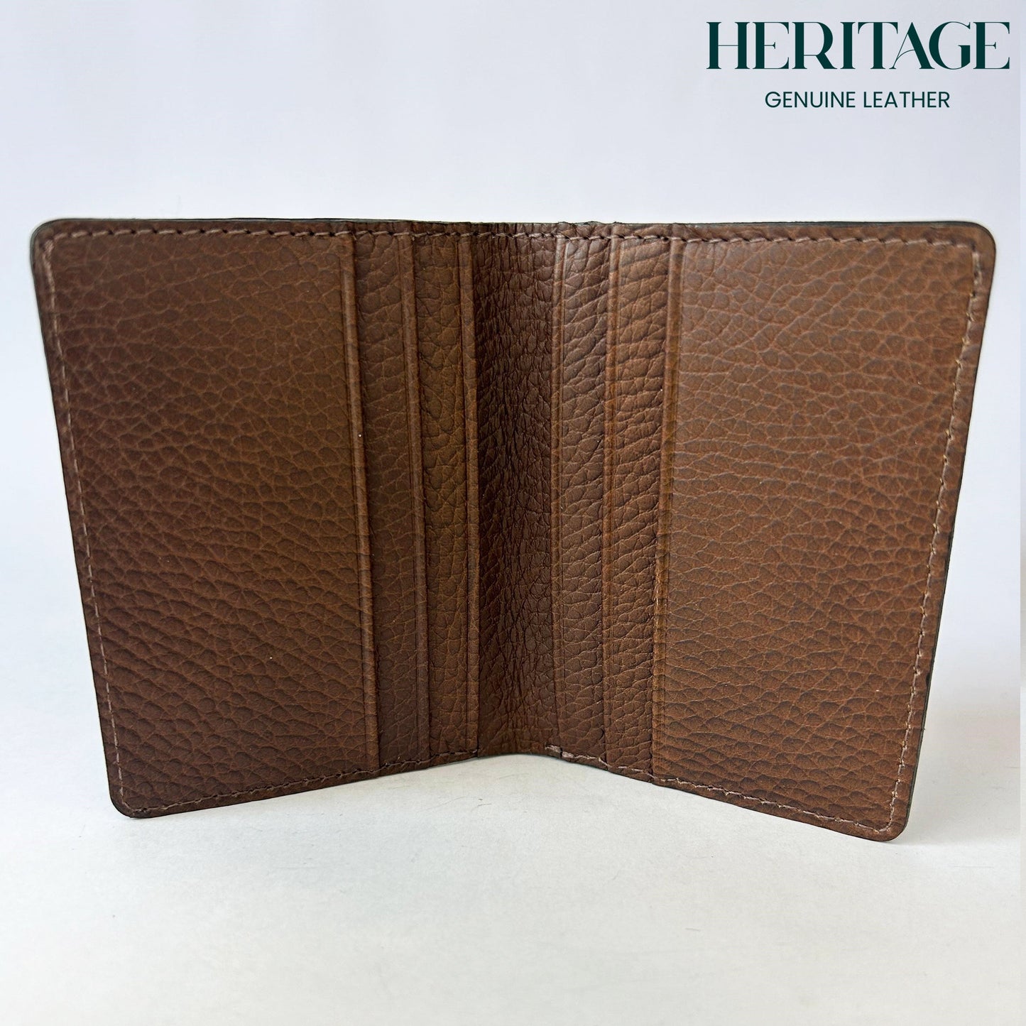 Billetera Atlas Cuero Granulado Cafe Heritage