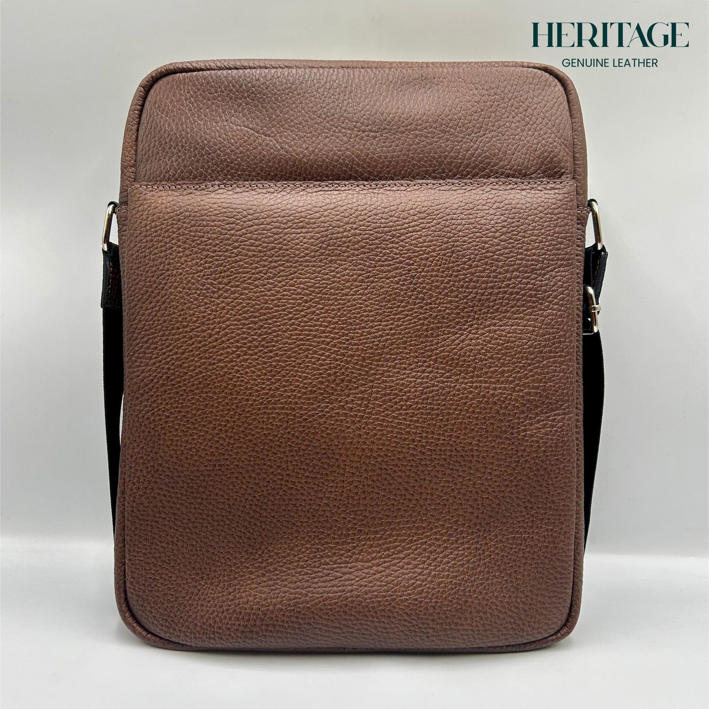 Morral tamaño Carta Cuero Granulado Café Heritage