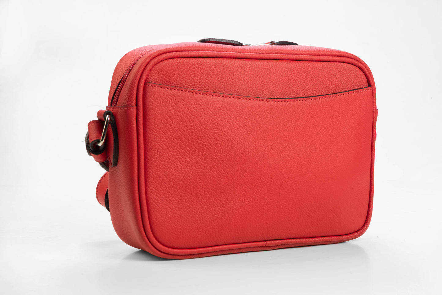 Camera Bag Monaco Mediana en Cuero Granulado Rojo Heritage