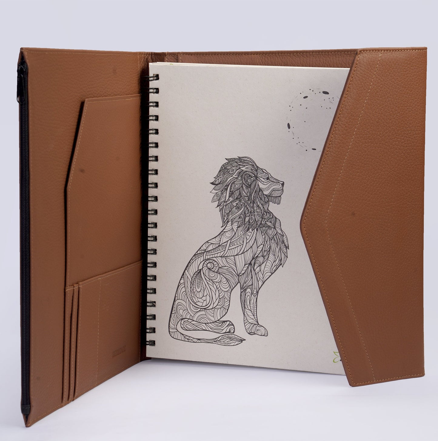 Carpeta de Escritura Tamaño Carta en Cuero Granulado Whiskey
