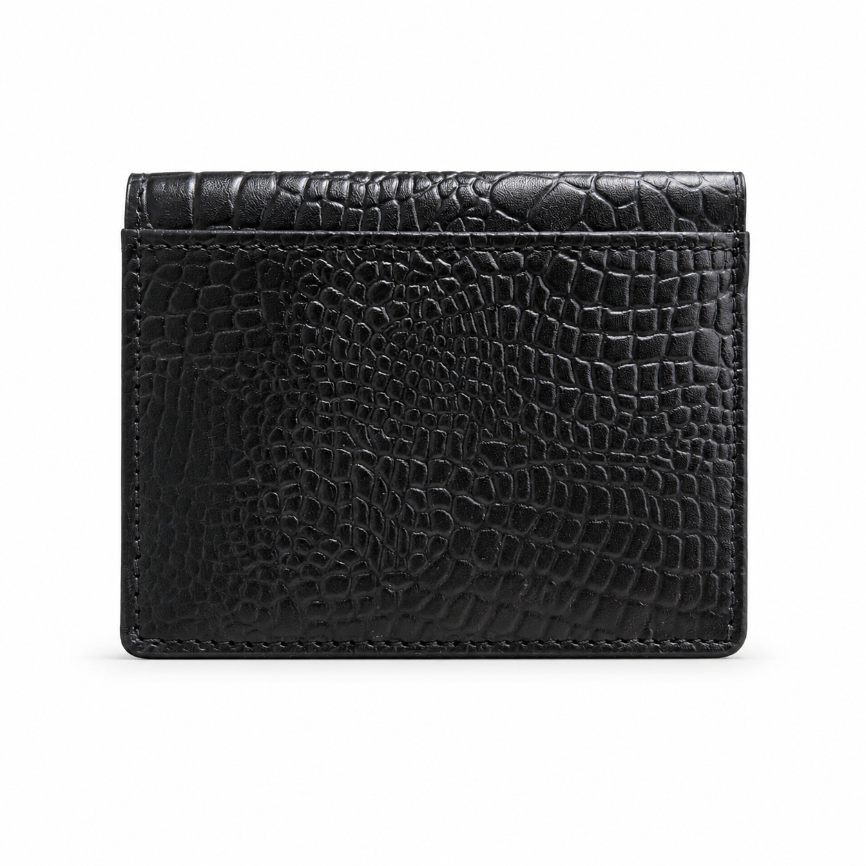 Billetera Atlas Cuero Croco Negro Heritage