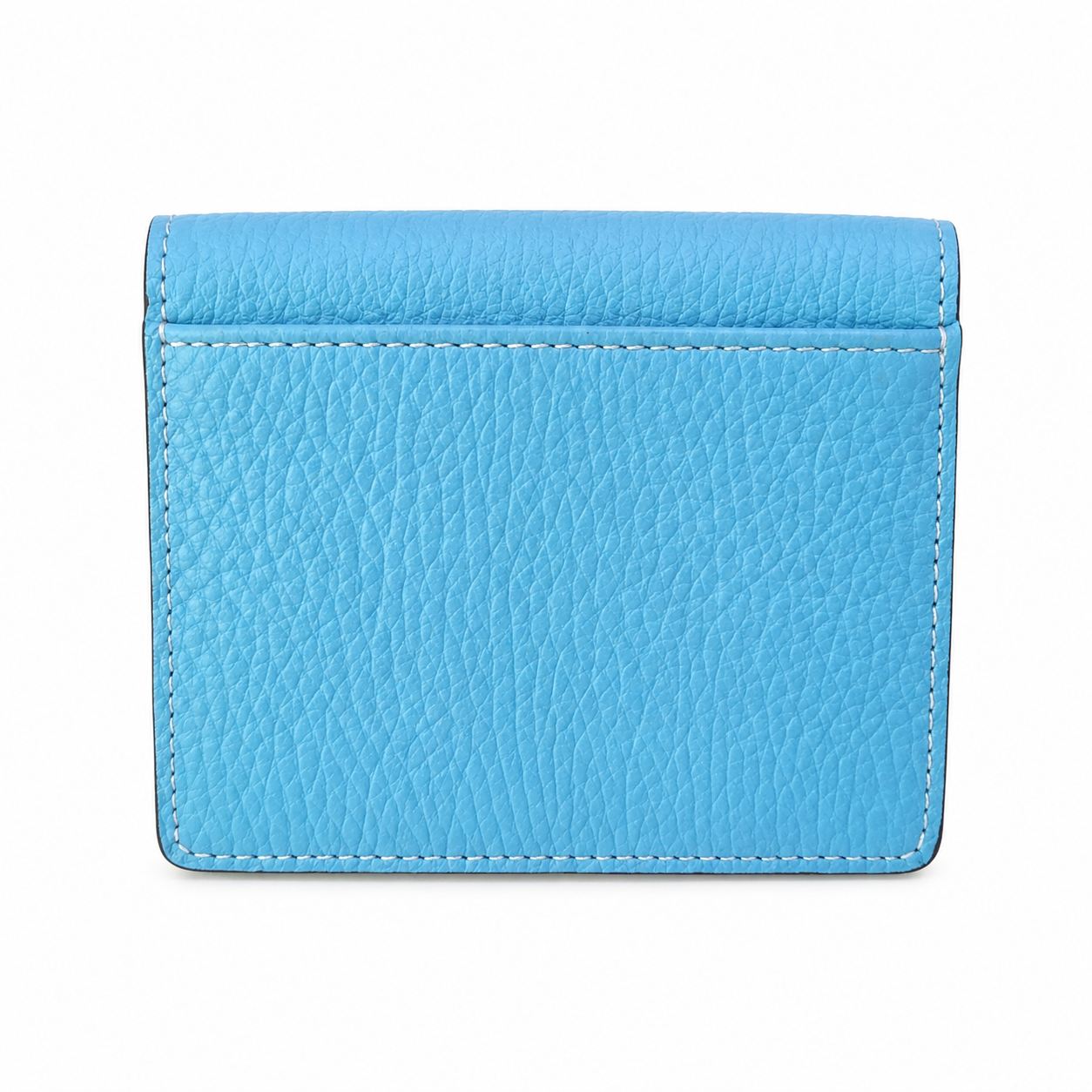 Billetera Atlas Cuero Granulado Celeste Heritage
