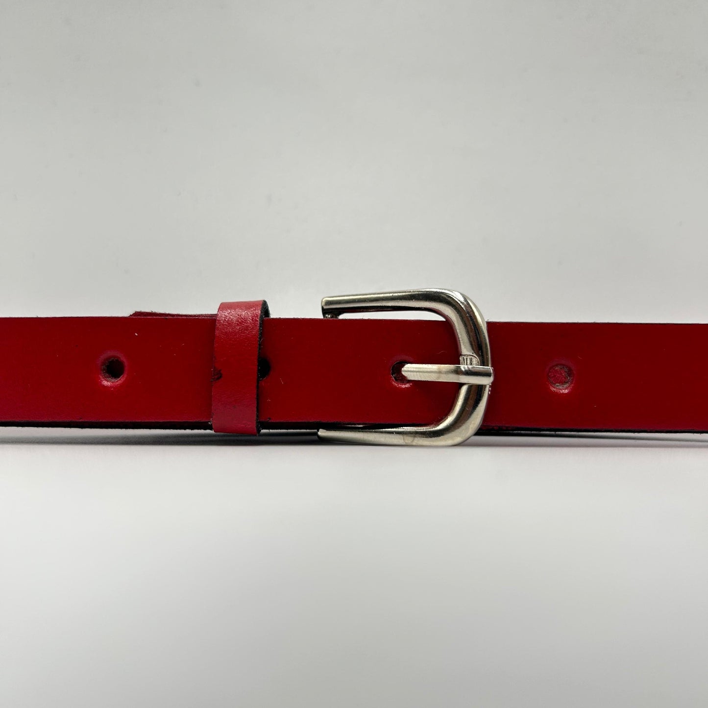 Cinturón para Dama de 20 mm Cuero Liso Rojo COCO