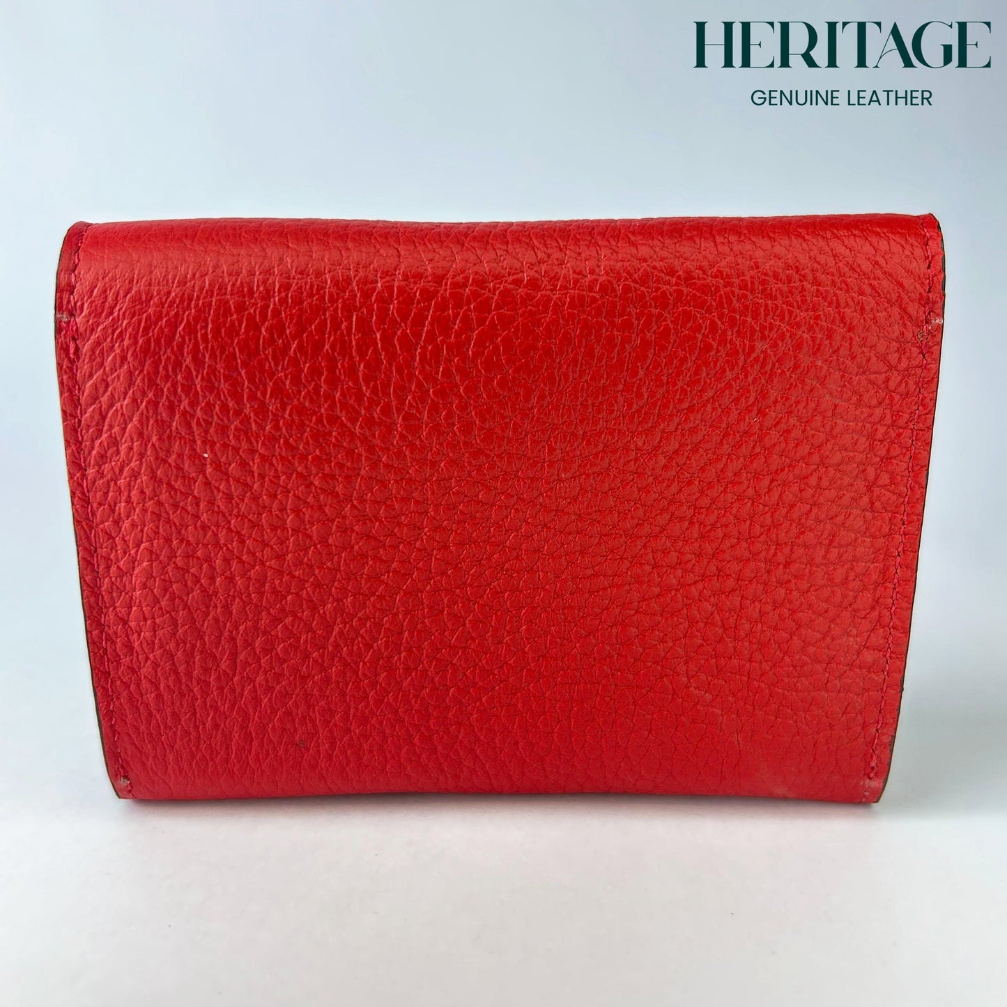 Monedero Paris en Cuero Granulado Rojo Heritage