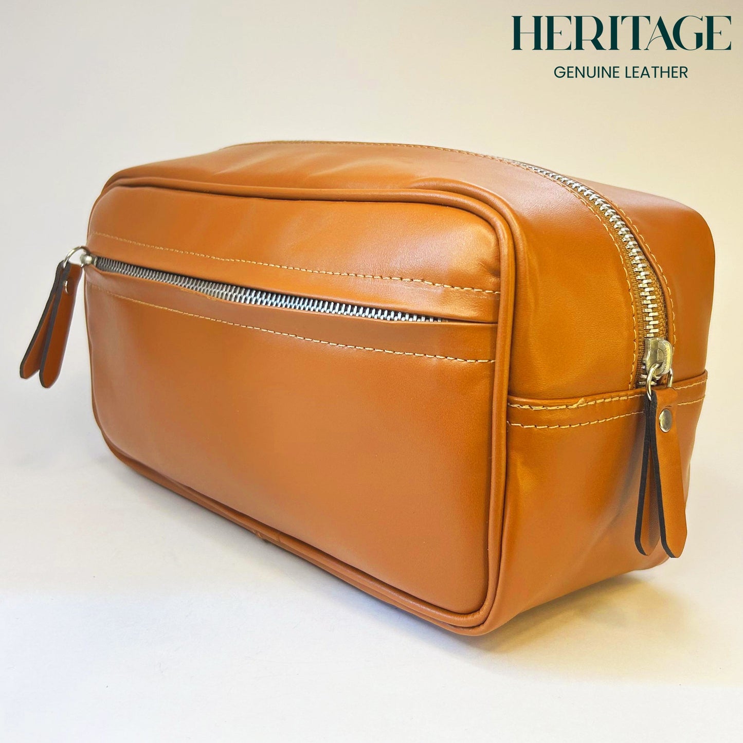 Neceser Monaco Cuero Liso Whiskey Heritage