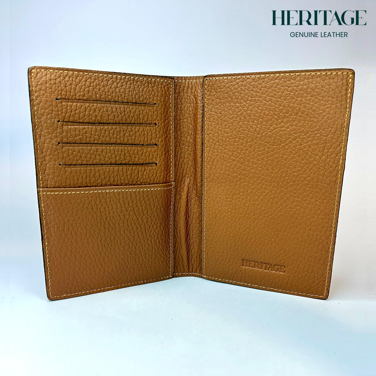 Funda para Pasaporte en Cuero Granulado Whiskey Heritage