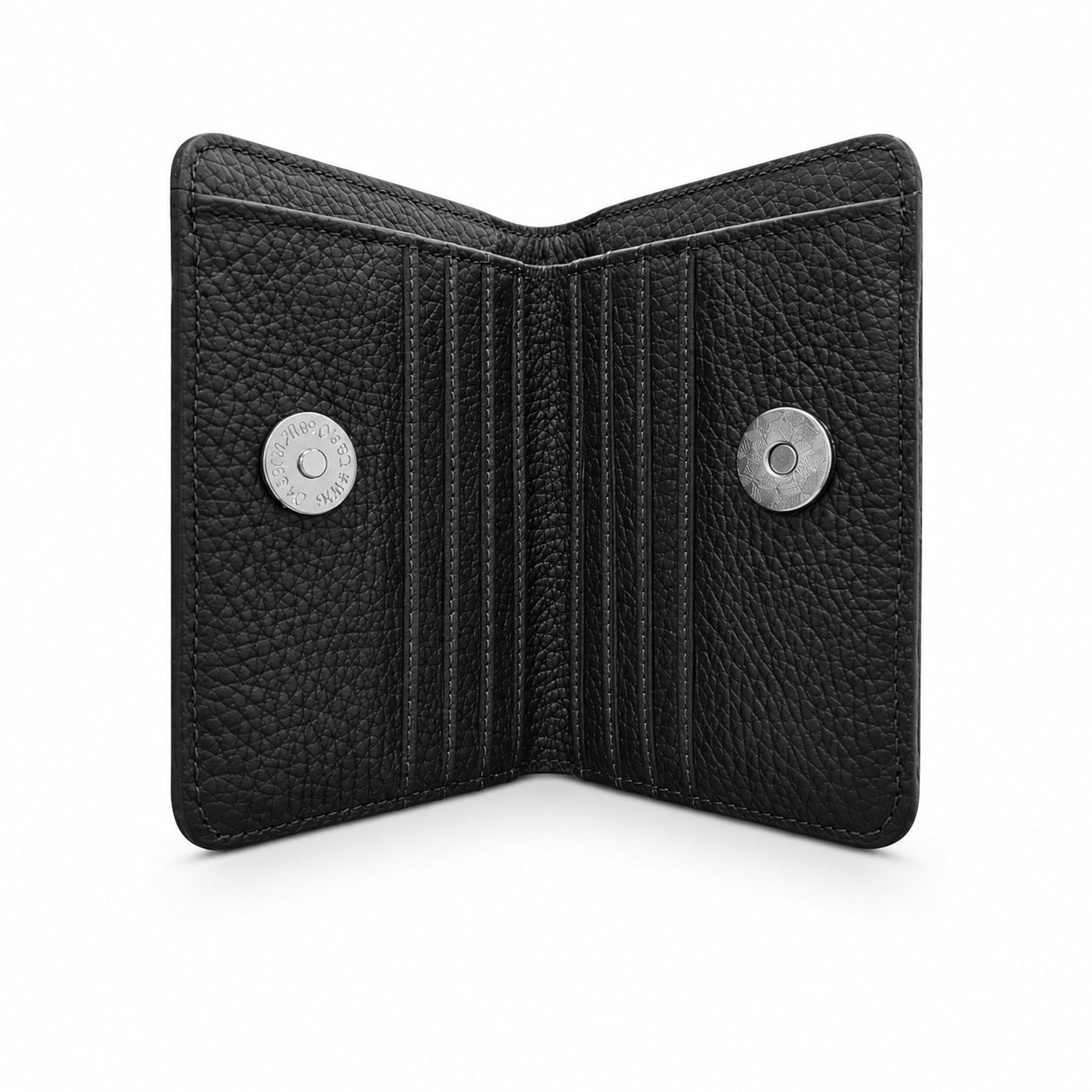 Billetera Cleo en Cuero Granulado Negro