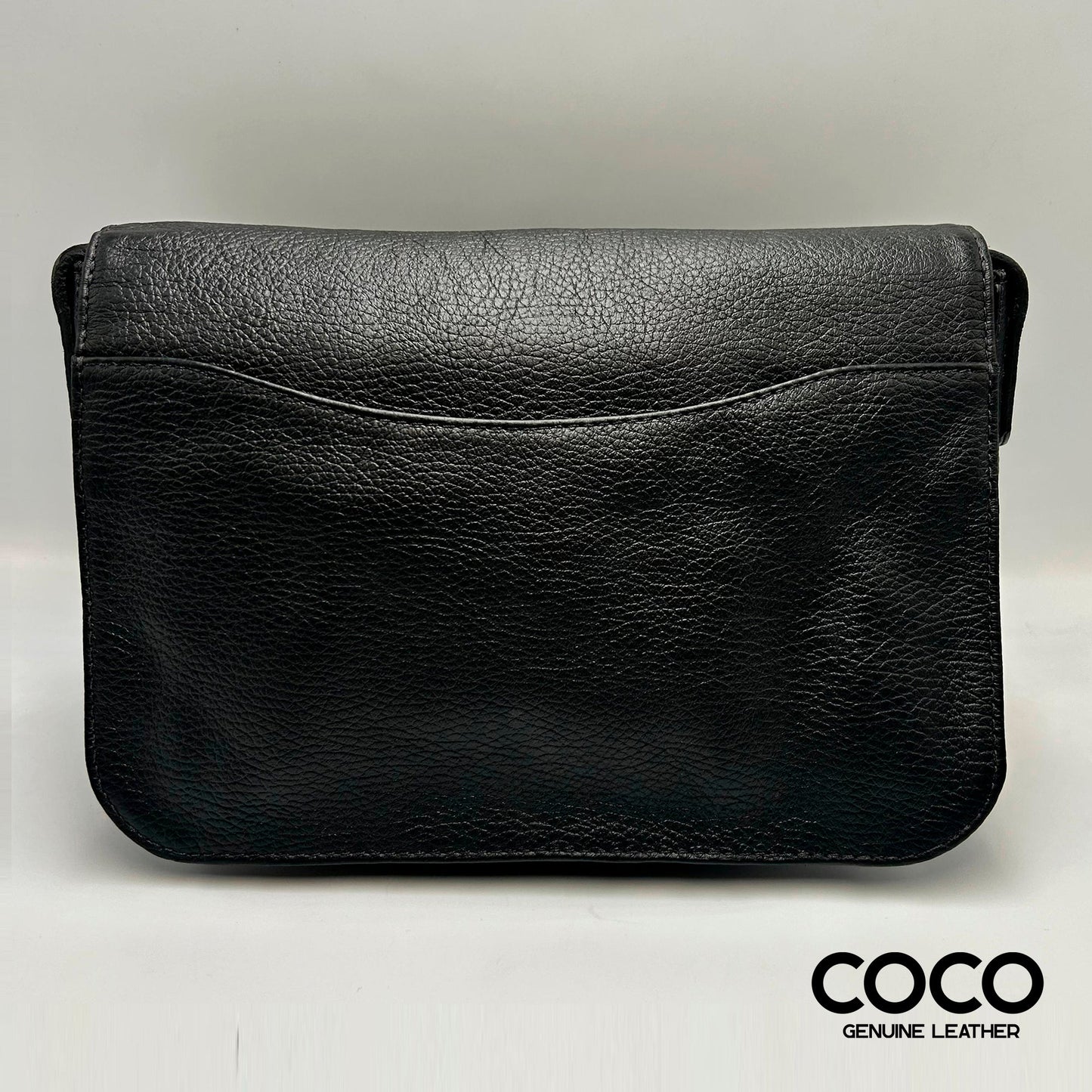 Cartera Roma en Cuero Granulado Negro COCO