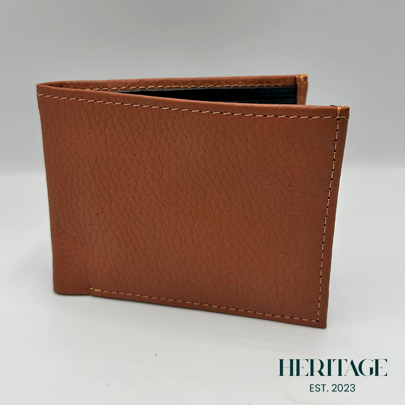 Billetera Mónaco Cuero Granulado Whiskey