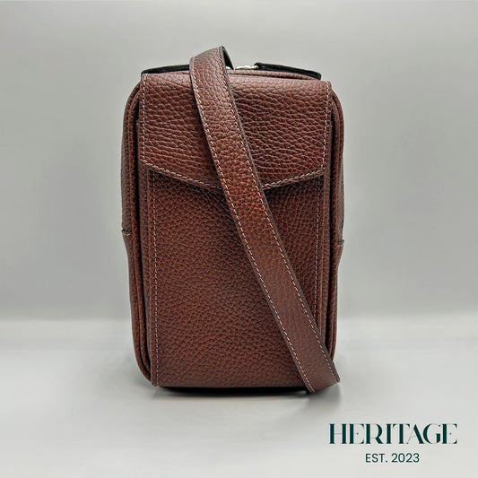 Bandolera Milán Cuero Granulado Café Heritage