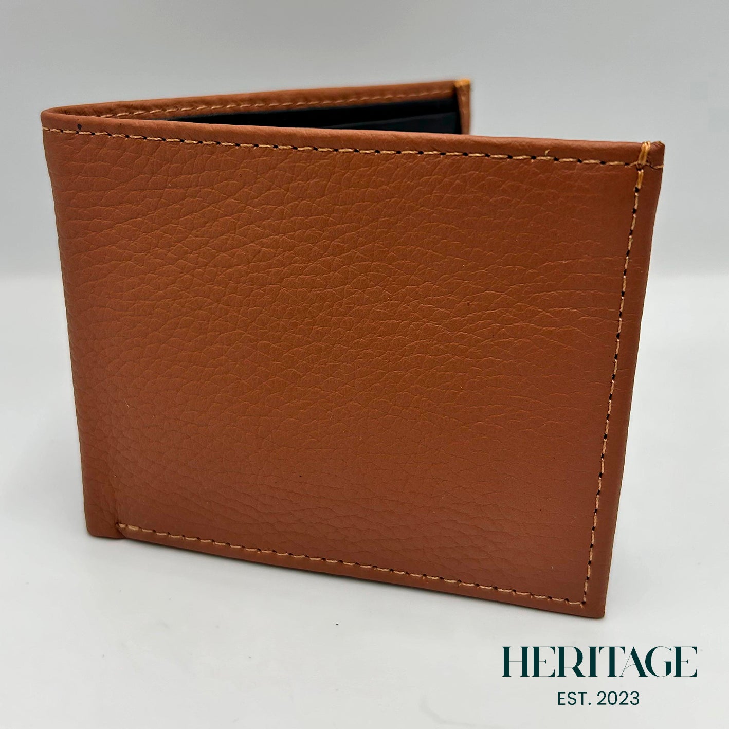 Billetera Mónaco Cuero Granulado Whiskey