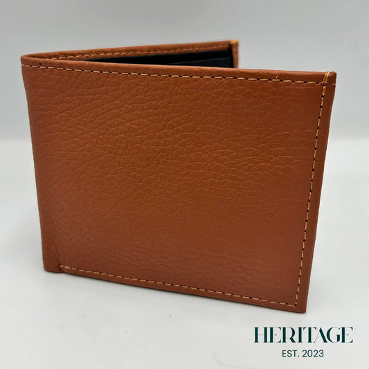 Billetera Mónaco Cuero Granulado Whiskey