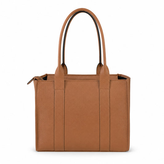 Astoria Tote en Cuero Granulado Whiskey