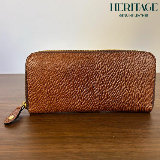 Billetera con Cierre para Dama en Cuero London Cognac Heritage