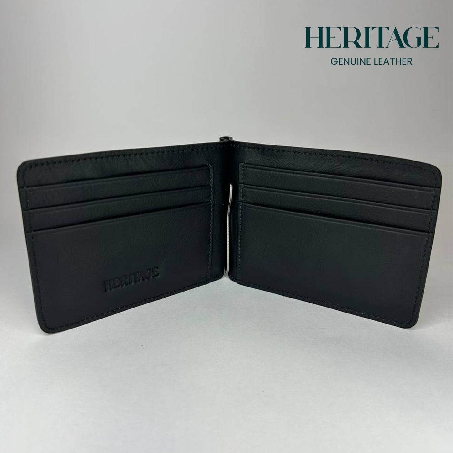 Billetera con Clip Cuero Granulado Rojo Heritage