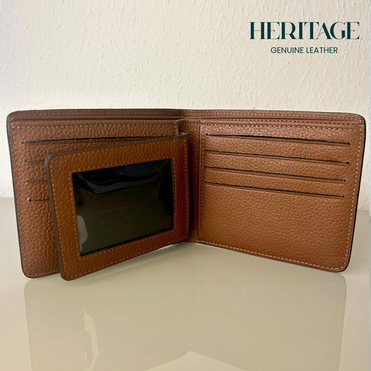Billetera Bifold Madrid Cuero Granulado Cognac Heritage