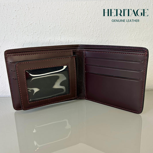 Billetera Bifold Madrid  Cuero Liso Burgundy Heritage