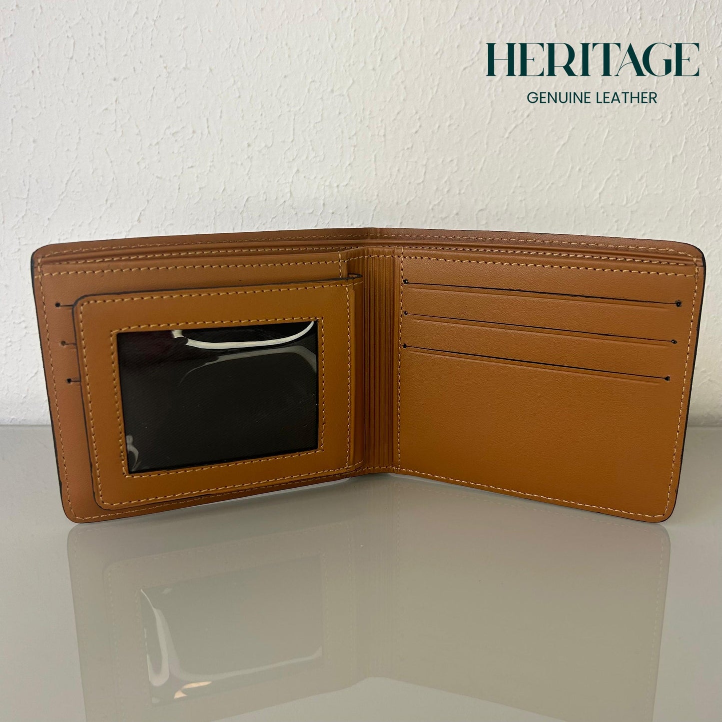 Billetera Bifold Madrid  Cuero Liso Whiskey Heritage