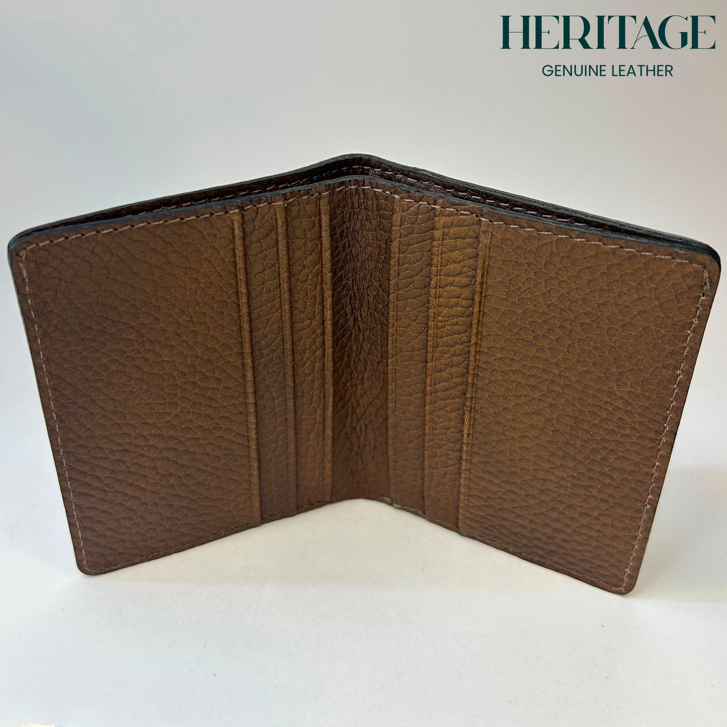 Billetera Atlas Cuero Granulado Cafe Heritage