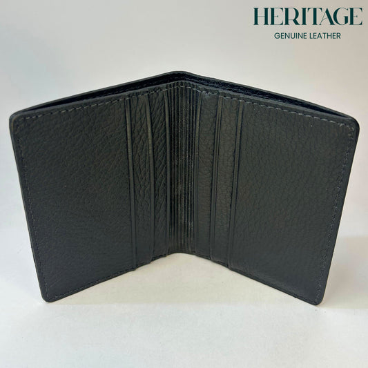 Billetera Atlas Cuero Charol Negro Heritage