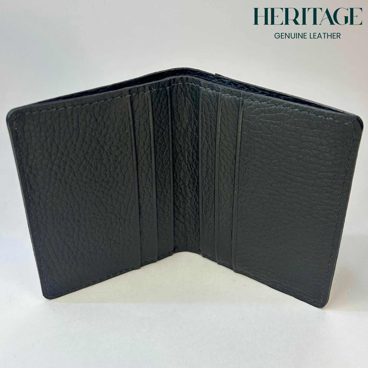 Billetera Atlas Cuero Granulado Negro Heritage