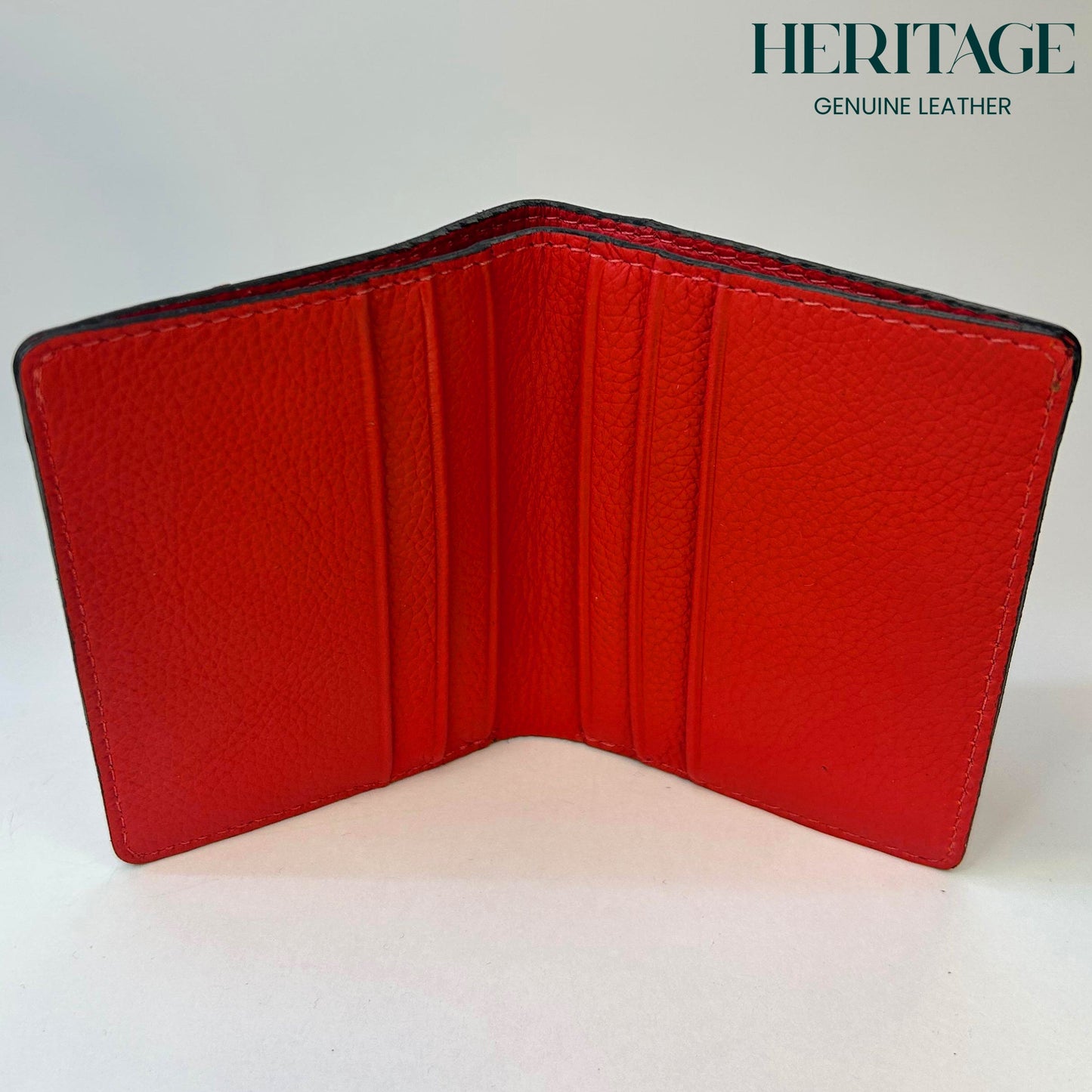 Billetera Atlas Cuero Granulado Rojo Heritage