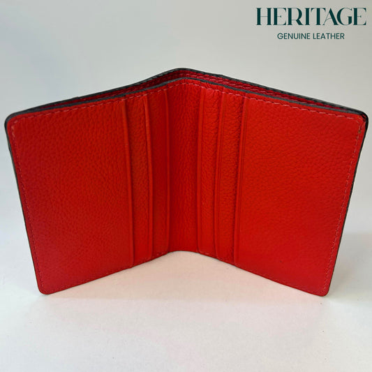 Billetera Atlas Cuero Granulado Rojo Heritage