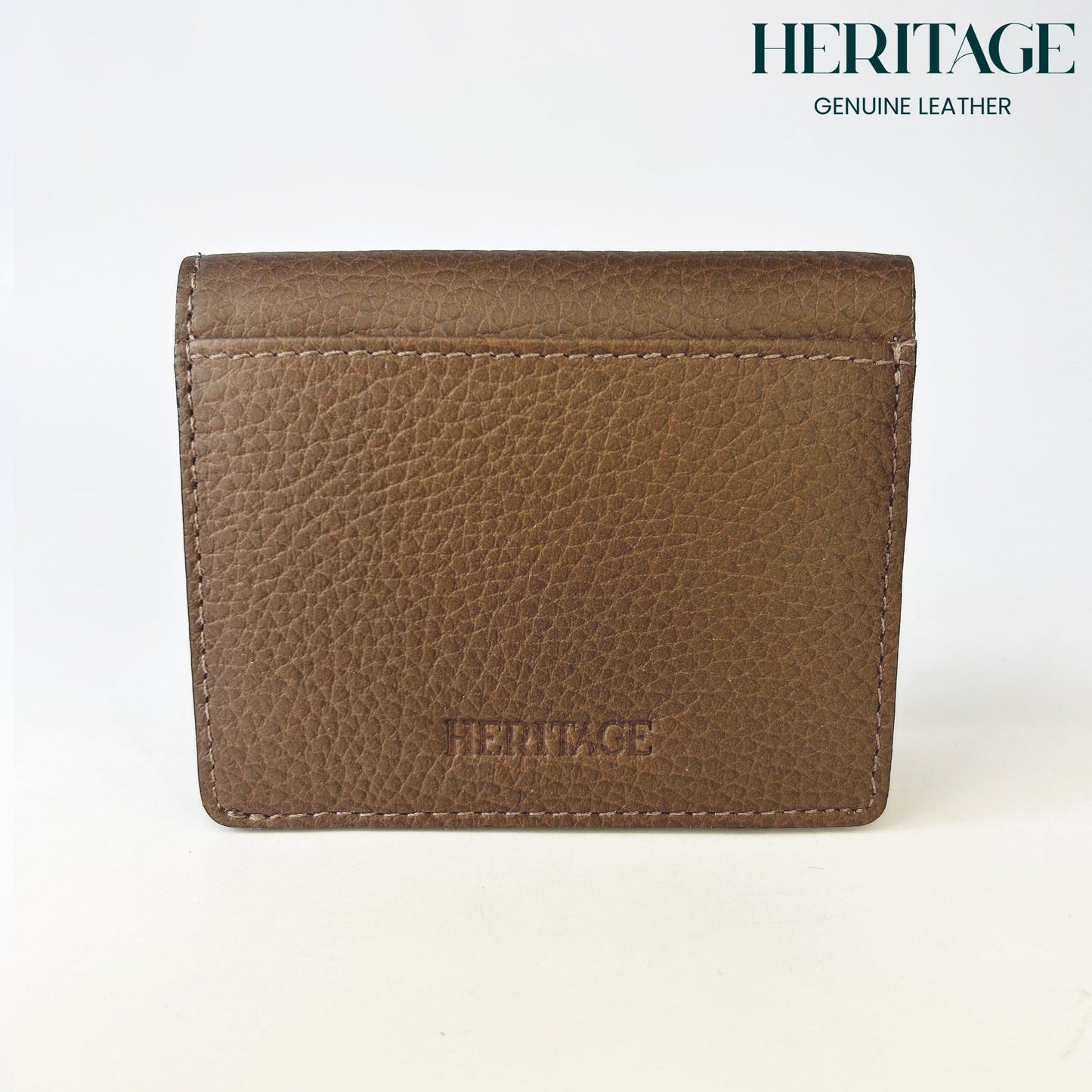 Billetera Atlas Cuero Granulado Cafe Heritage