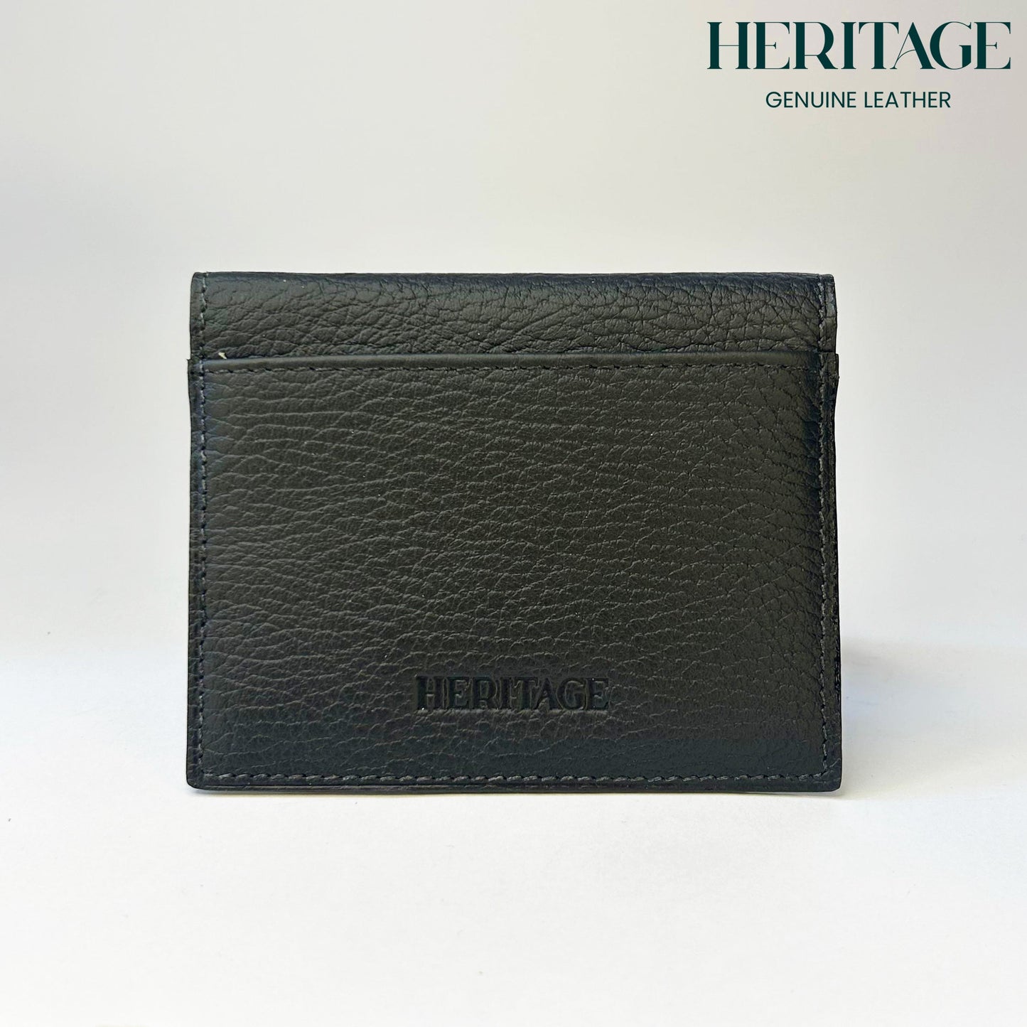 Billetera Atlas Cuero Granulado Negro Heritage