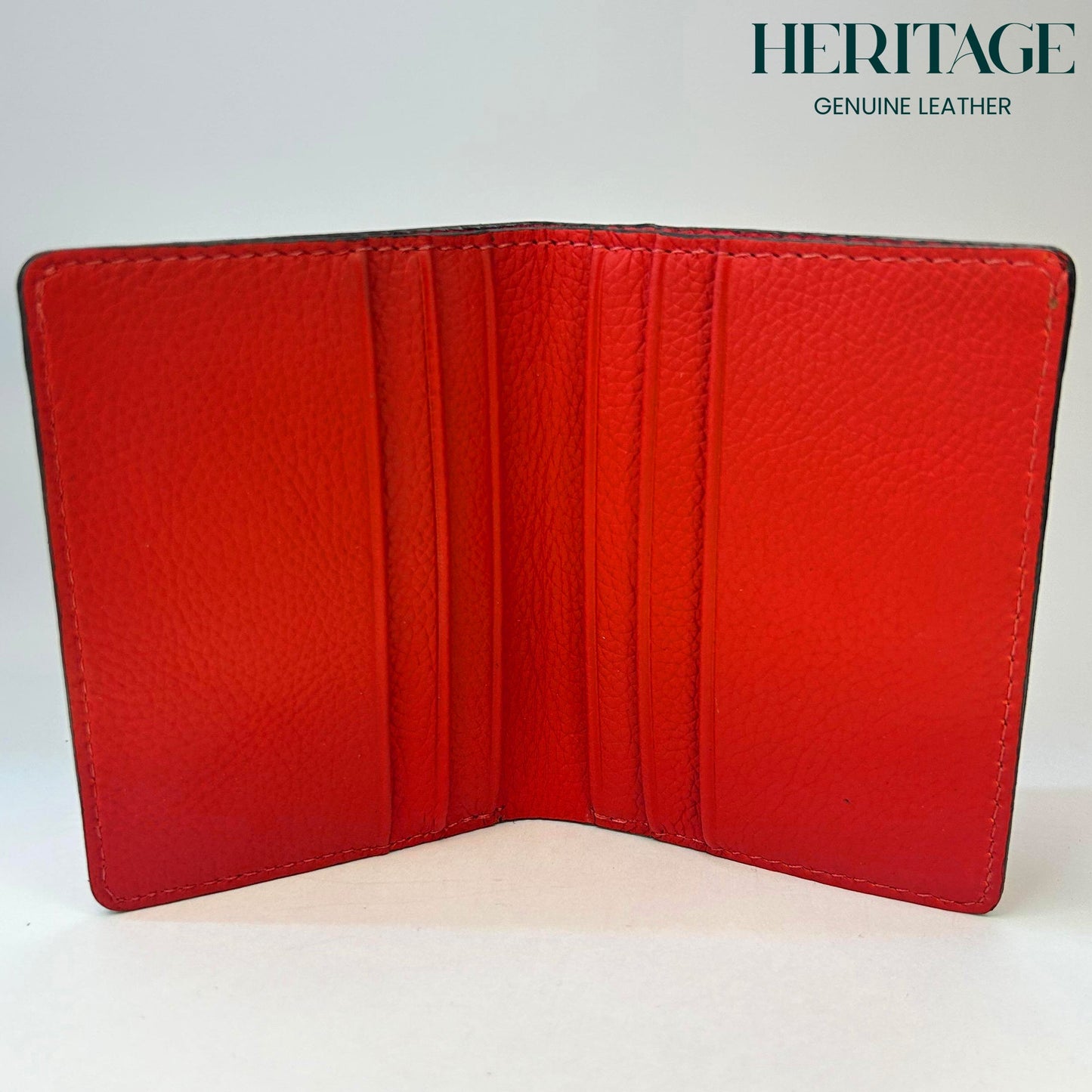 Billetera Atlas Cuero Granulado Rojo Heritage
