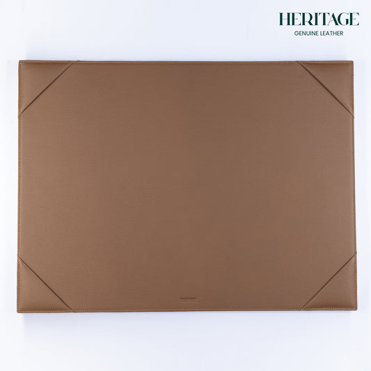 Base de Escritorio Grande en Cuero Granulado Whiskey Heritage (67*50cm)