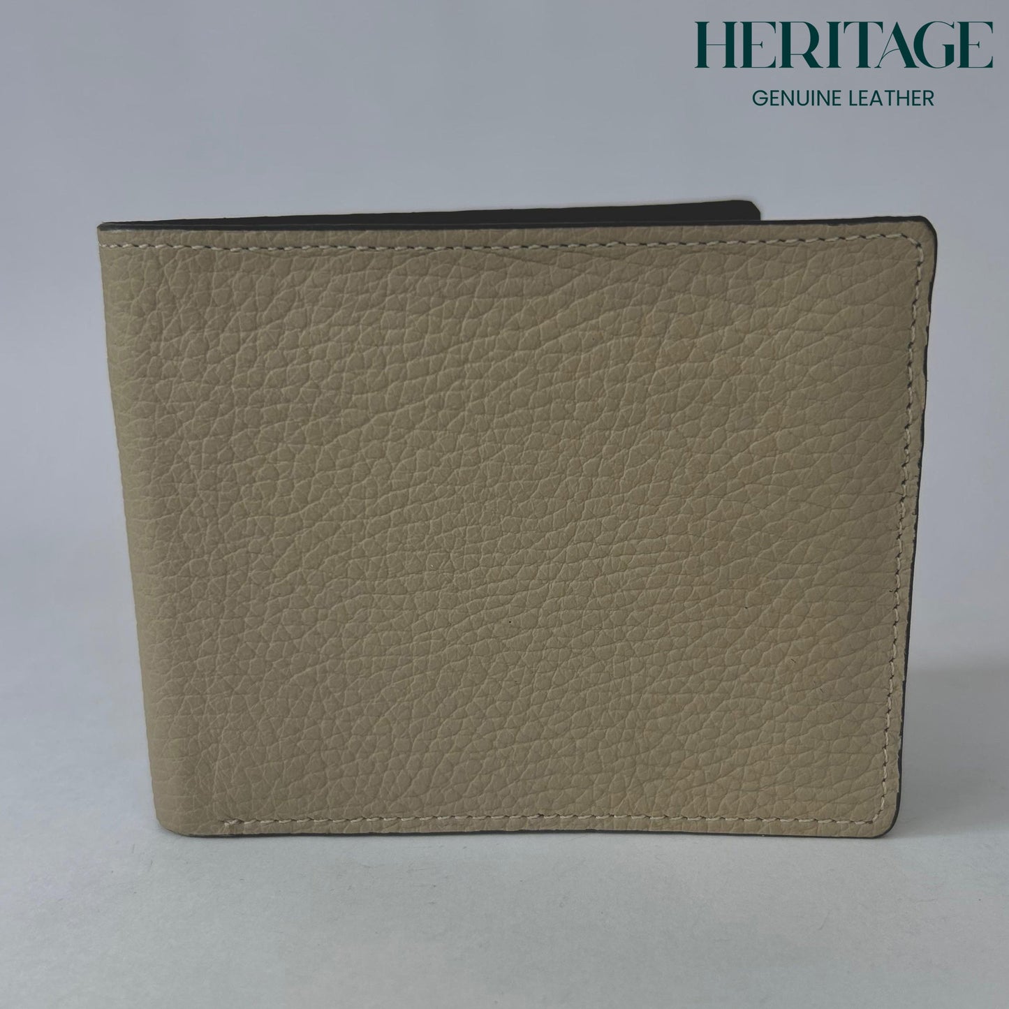 Billetera Cuero Granulado Taupe Heritage