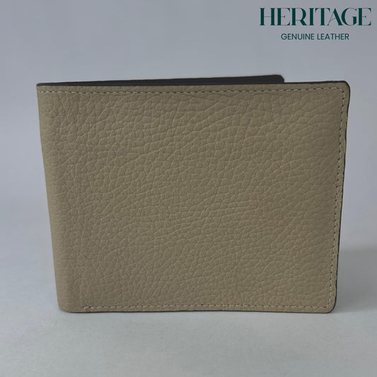 Billetera Cuero Granulado Taupe Heritage