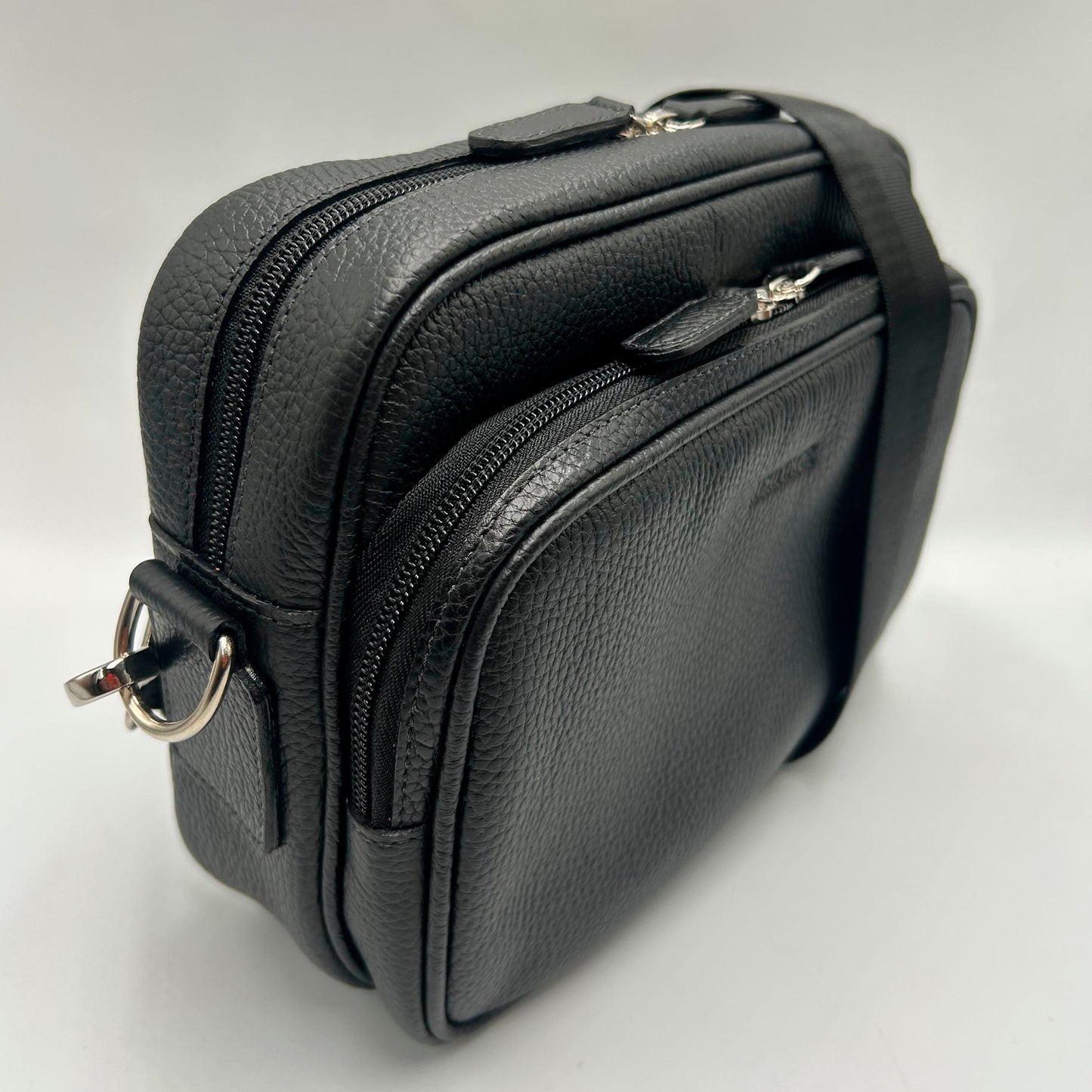 Bolso Bandolera Grant Cuero Granulado Negro Heritage