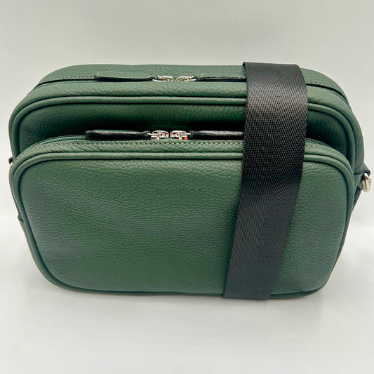 Bolso Bandolera Grant Cuero Granulado Verde  Heritage