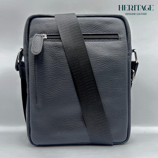 Bolso Bandolera Versalles en Cuero Granulado Negro Heritage