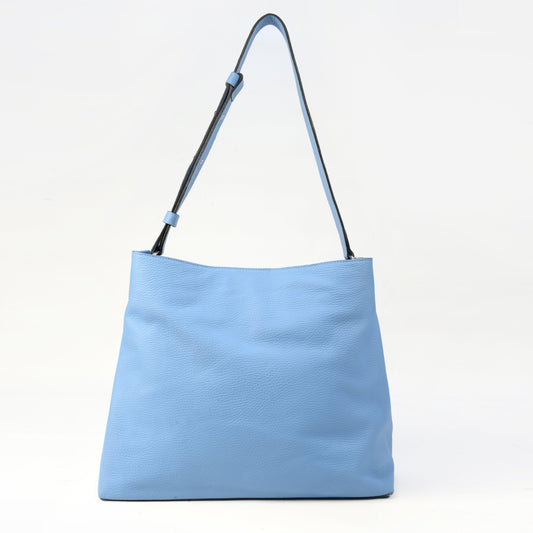 Bolso Verona en Cuero Granulado Celeste Heritage