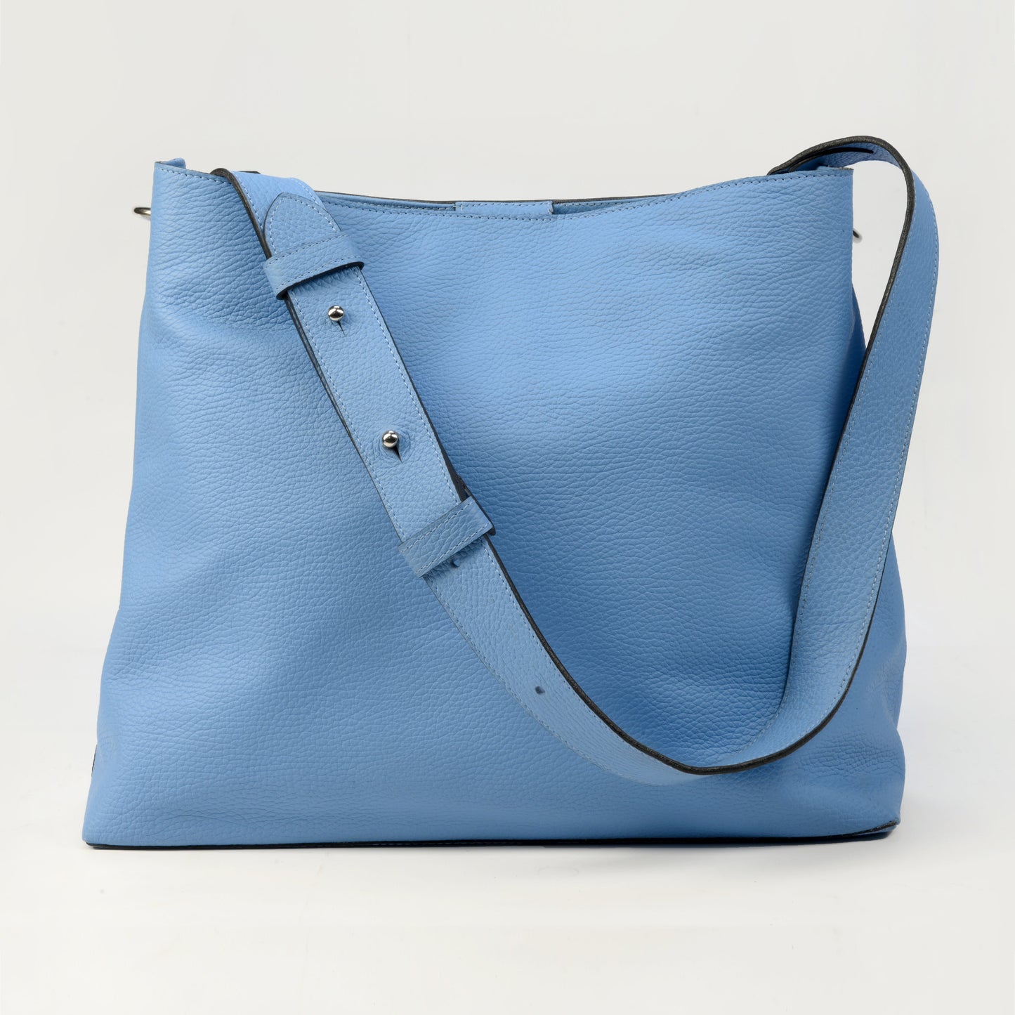 Bolso Verona en Cuero Granulado Celeste Heritage