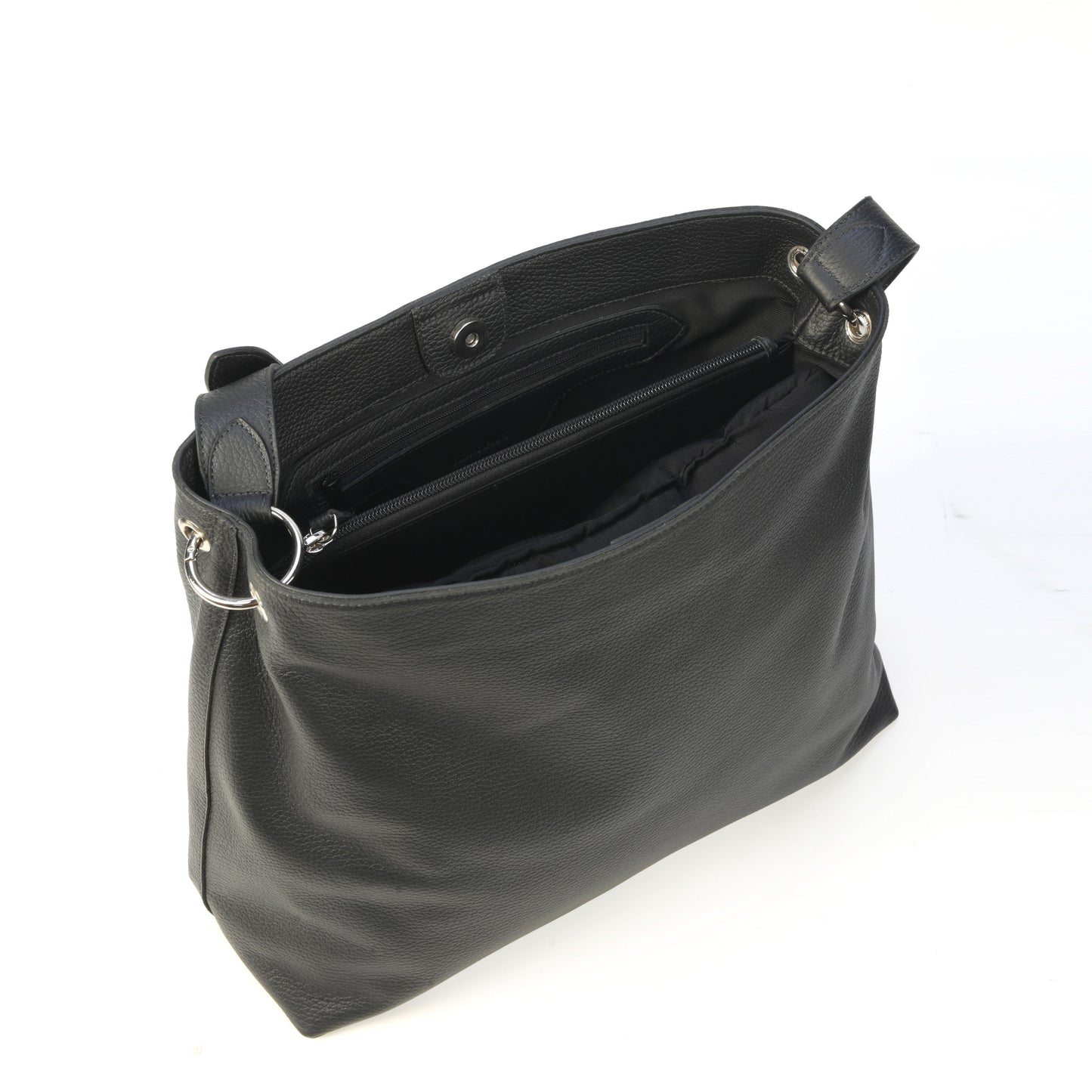 Bolso Verona en Cuero Granulado Negro Heritage