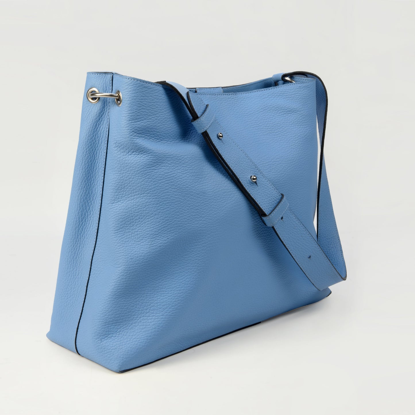 Bolso Verona en Cuero Granulado Celeste Heritage