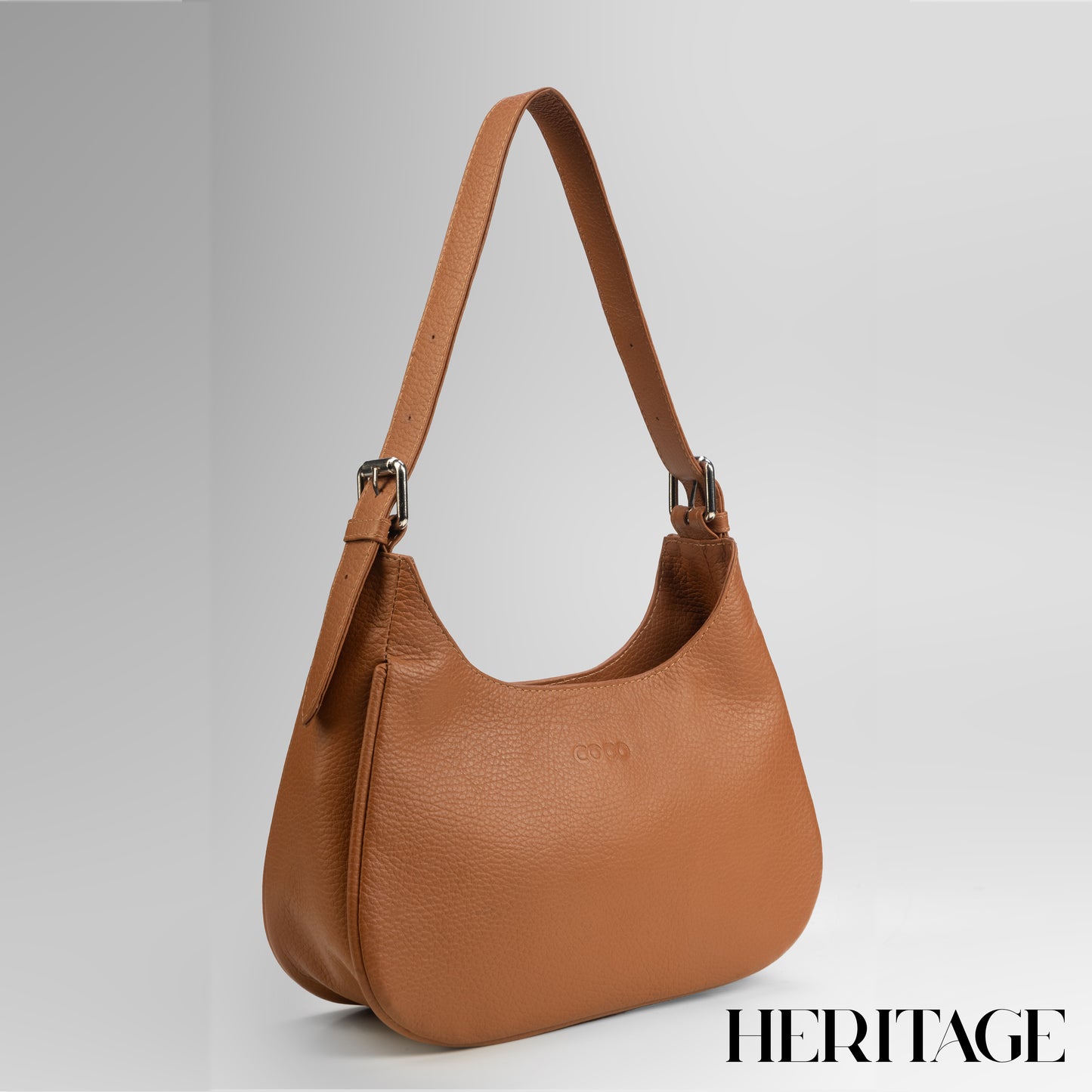 Cartera Lulú en Cuero Granulado Whiskey COCO