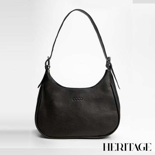 Cartera Lulú en Cuero Granulado Negro COCO