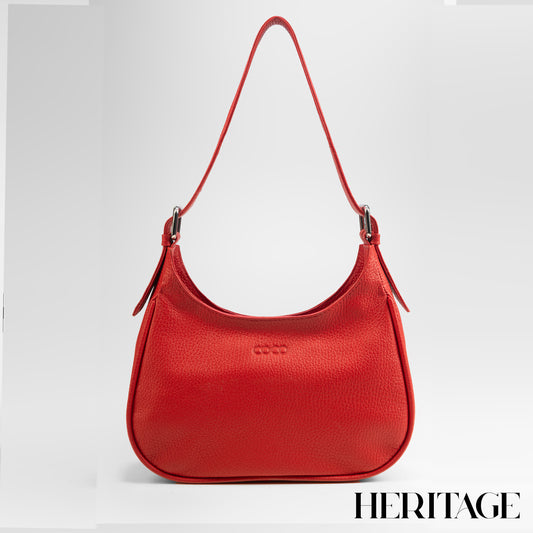 Cartera Lulú en Cuero Granulado Rojo COCO