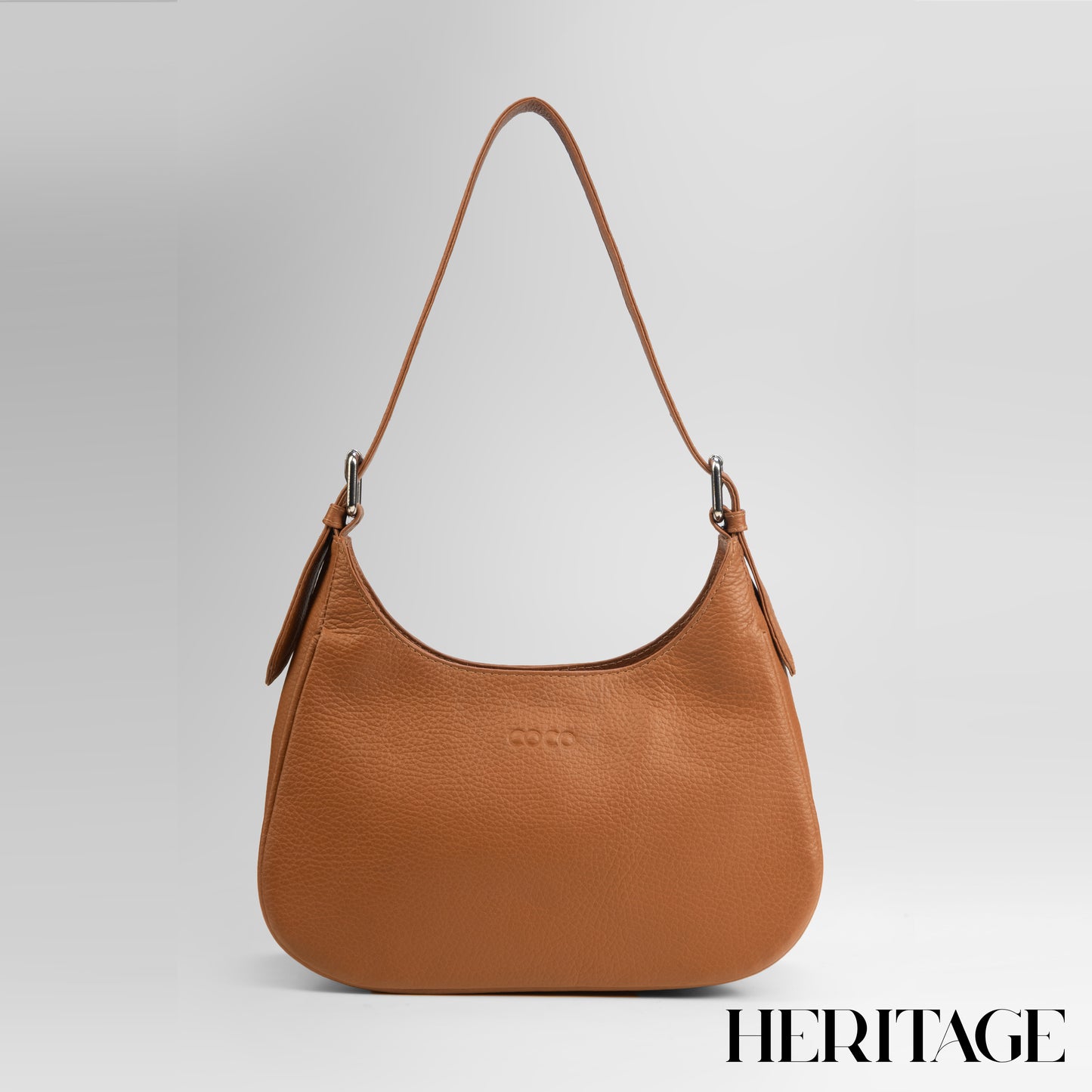 Cartera Lulú en Cuero Granulado Whiskey COCO