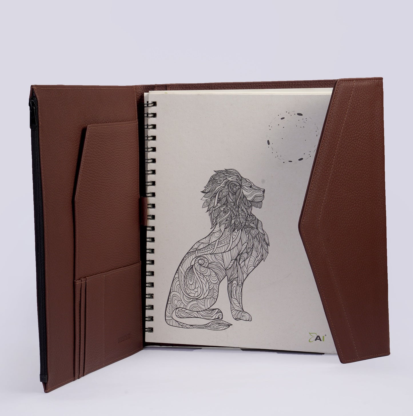 Carpeta de Escritura Tamaño Carta en Cuero Granulado Bourbon