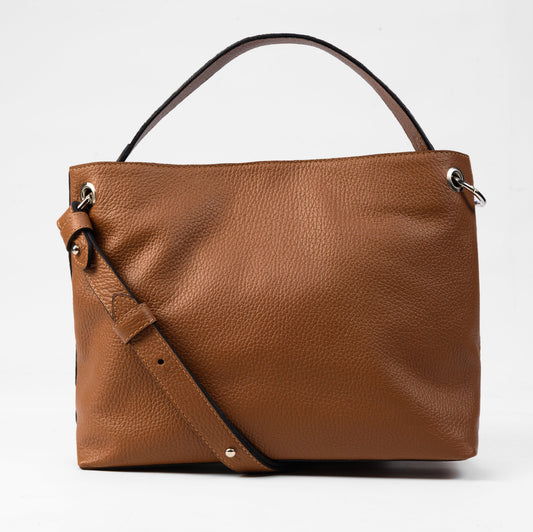 Bolso bandolera Praga en Cuero Granulado Whiskey Heritage