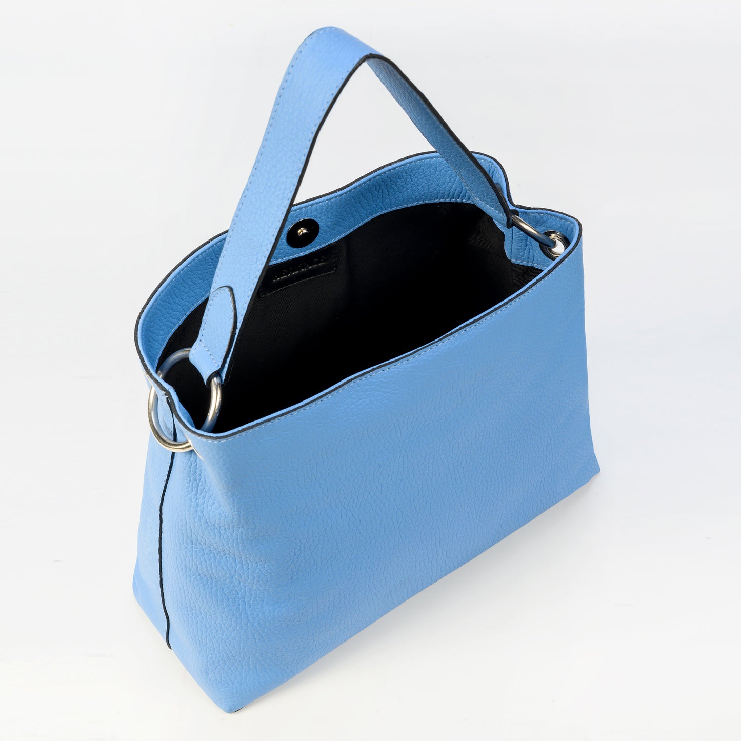 Bolso bandolera Praga en Cuero Granulado Celeste Heritage