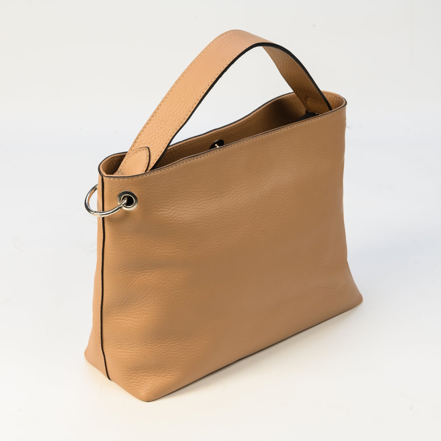 Bolso bandolera Praga en Cuero Granulado Capuchino Heritage
