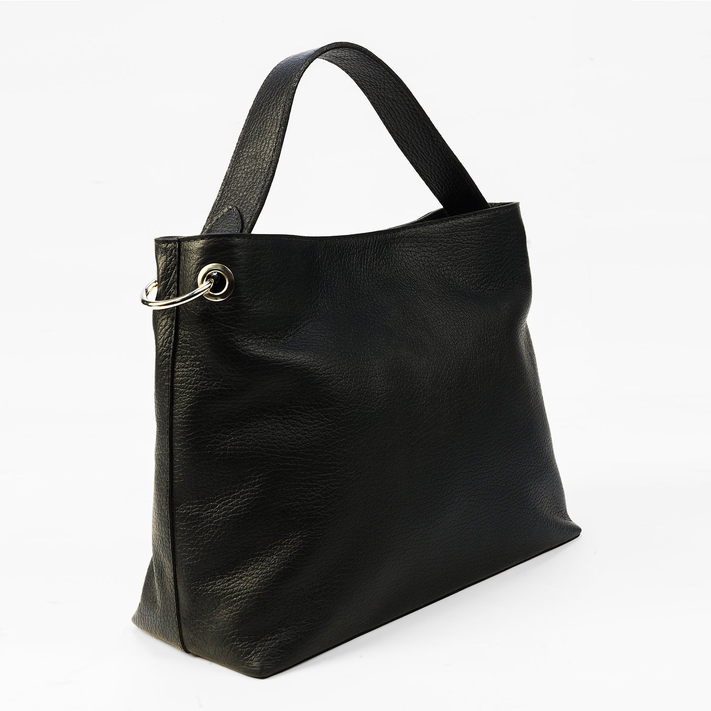Bolso bandolera Praga en Cuero Granulado Negro Heritage